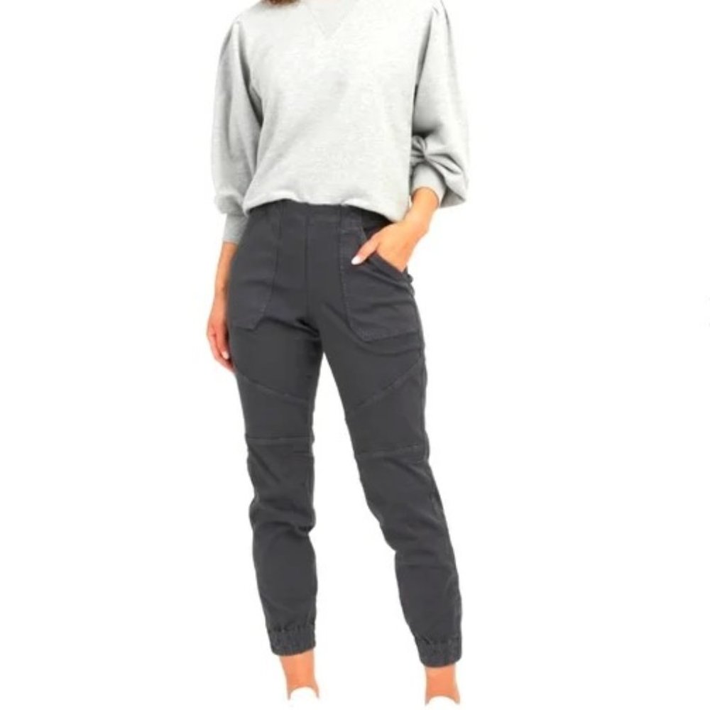 New Spanx Stretch Twill Cargo Gray Jogger
